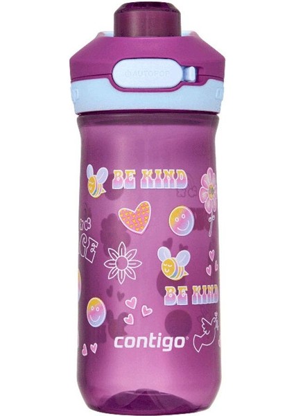 Pembe Tritan Çocuk Suluğu, 420ML, Bas Iç Kapaklı, Sağlıklı ve Dayanıklı