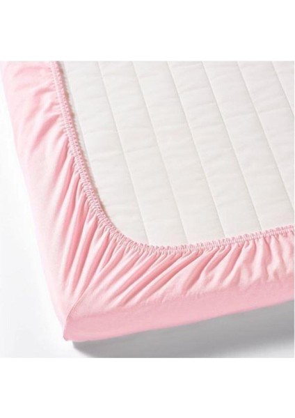 Bebek Için Yumuşak ve Rahat Lastikli Çarşaf, Beyaz ve Pembe Renk Seçenekleri modelleri