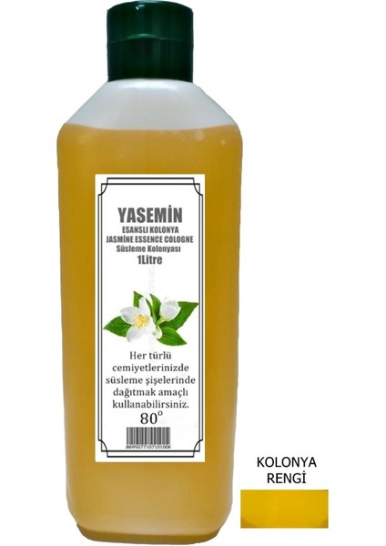 Turuncu Reni Yasemin Esanslı Kolonya 80 Derece 1 Lt
