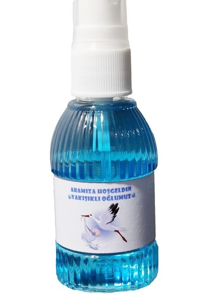 Sprey Kolonya 80 Derece Esanslı Aramıza Hoşgeldin Yakışıklı Oğlumuz Yazılı 8 Adet