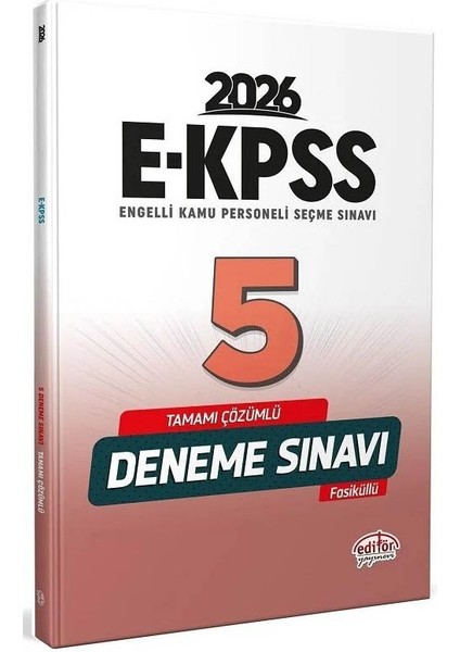 Editör 2026 Ekpss 5 Deneme Fasikül Çözümlü