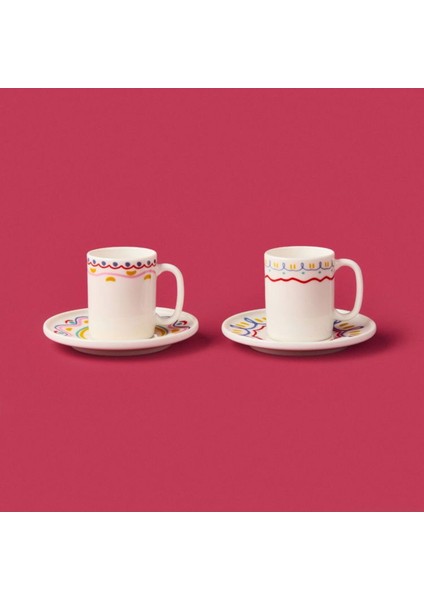 Renkli 4'lü Metalik Kahve Fincan Takımı, Şık ve Kullanışlı Tasarım indirimleri