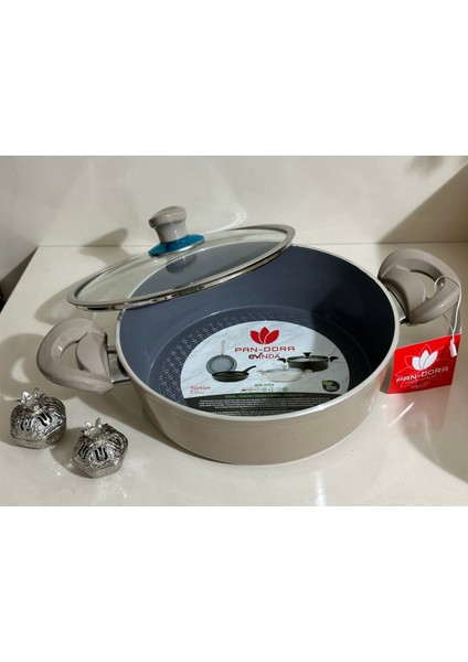 Bej Kristal Seramik Ezme ve Karnıyarık Pilav Tenceresi 24 cm fiyatları