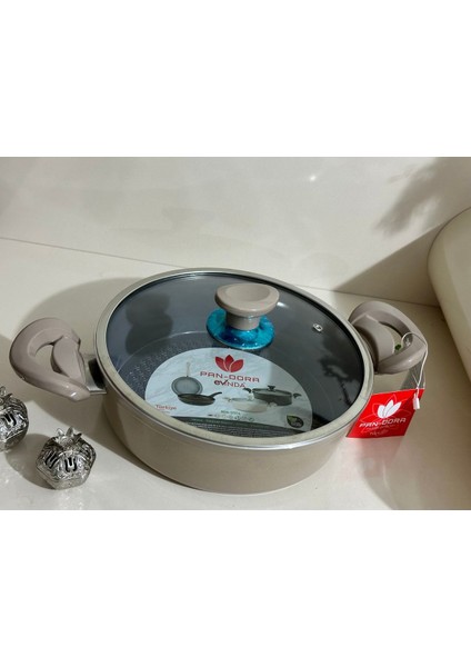 Bej Kristal Seramik Ezme ve Karnıyarık Pilav Tenceresi 24 cm modelleri