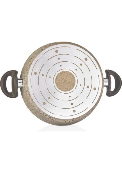 Kahverengi 22 cm Sığ Tencere, Dayanıklı ve Şık Mutfak Gereci