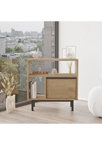 Bohem Yan Sehpa Komodin Kapaklı Metal Ayaklı Sepet Boh6-S fiyatları