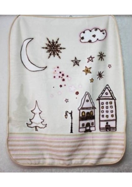 Yumuşak ve Renkli 100X120 cm Bebek Battaniyesi, Polyester, Şık ve Rahat Kullanım Sağlar