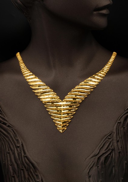 Kanat Işıltısı Altın Taşsız Düğün Seti modelleri