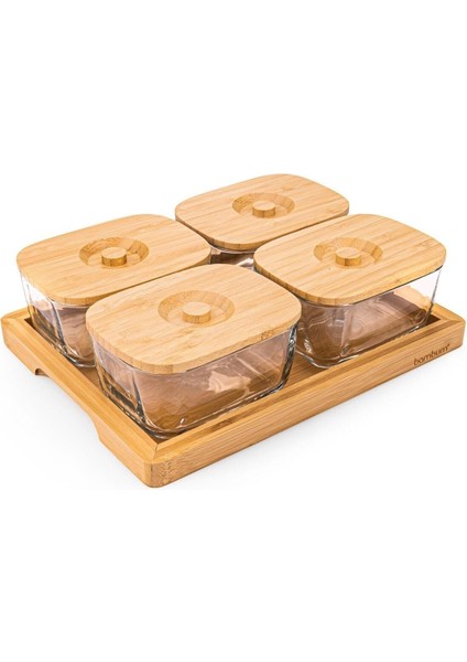 9 Parça Cam Saklama Kabı Seti, Sağlam ve Şık Kahvaltılık Kaplar