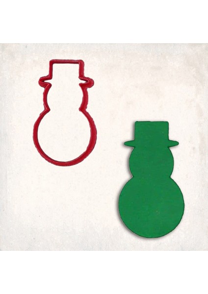 Şapkalı Noel Kardan Adam Kurabiye Kalıbı Şekillendirici Kopat