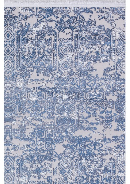 Milano 203 Mavi Zarif Dokuma Salon Yatak Odası Halısı Kaymaz Modern Tasarım fiyatları