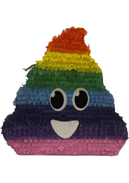 Gökkuşağı Kaka Şekilli Pinyata 46X10X45CM