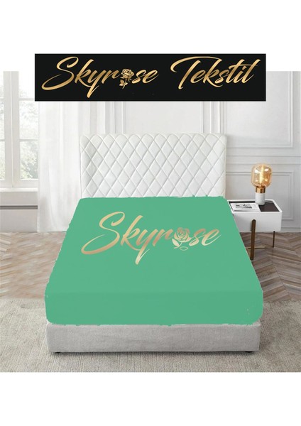 Mavi Battal Boy Düz Lastikli Çarşaf Seti 180X200, Otel Kalitesi