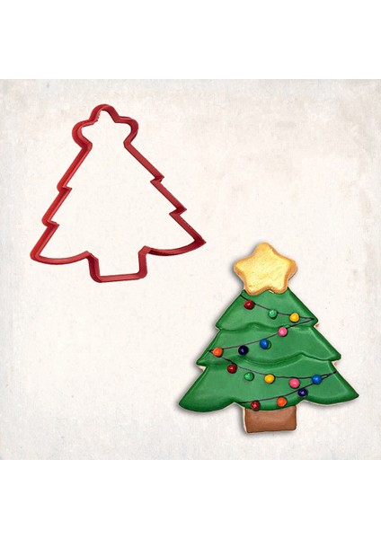 Noel Ağacı Kurabiye Kalıbı Şekillendirici Kopat