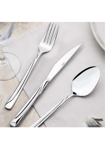 Beyaz 12 Adet Sade Yemek Kaşık Takımı, Şık ve Kullanışlı Mutfak Gereçleri