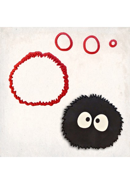 Spirited Away Soot Sprite Detay Kurabiye Kalıp Seti 4’lü