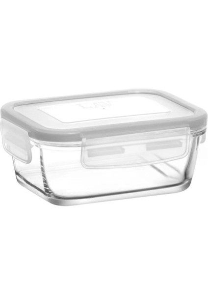 6'lı Beyaz Kilitli Cam Saklama Kabı Seti 400CC modelleri