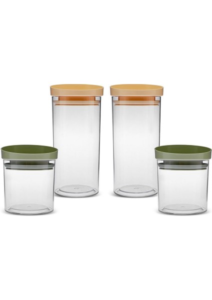 Gri 4'lü Silikon Kapaklı Saklama Kabı Seti, Şık ve Kullanışlı Mutfak Çözümü