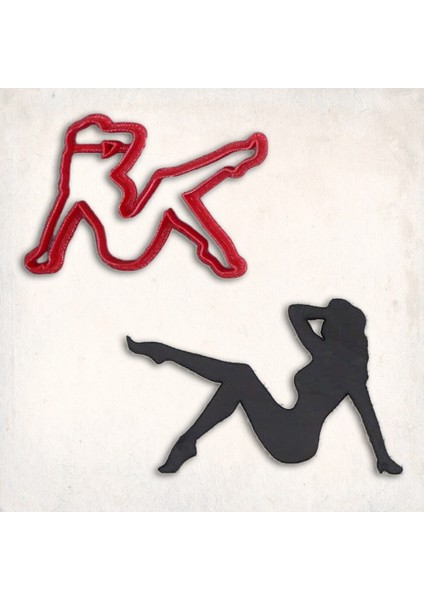 Pin Up Kızı Detay Kurabiye Kalıp Seti 2’li