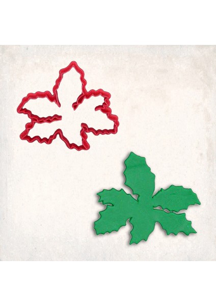 Noel Yaprak Kurabiye Kalıbı Şekillendirici Kopat