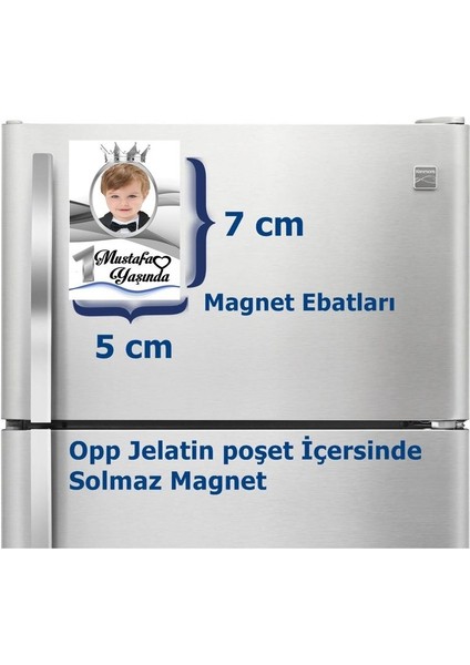 Bir Yaş Magnet Erkek Çocuk 16 Adet Gelecektir Resim Görseli Açıklamaya Bakınız 5x7 cm Ebat MG5428027741 fiyatları
