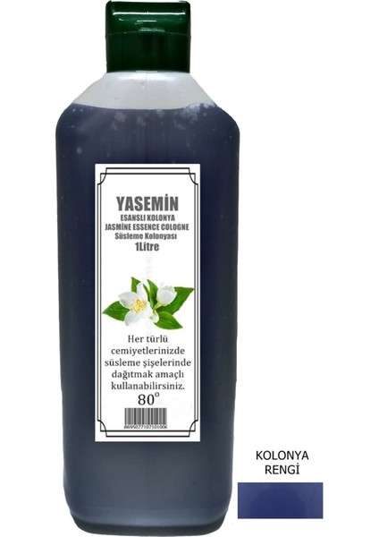 Mor Reni Yasemin Esanslı Kolonya 80 Derece 1 Lt
