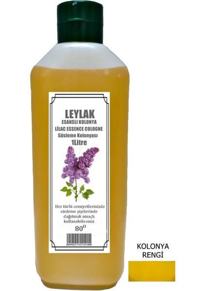 Turuncu Reni Leylak Esanslı Kolonya 80 Derece 1 Lt