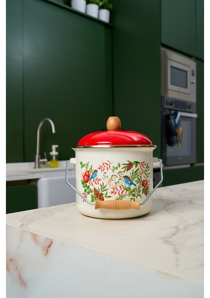 Kırmızı Emaye Bakraç 18 Cm, Şık ve Dayanıklı Bahçe ve Mutfak Aksesuarı fiyatları