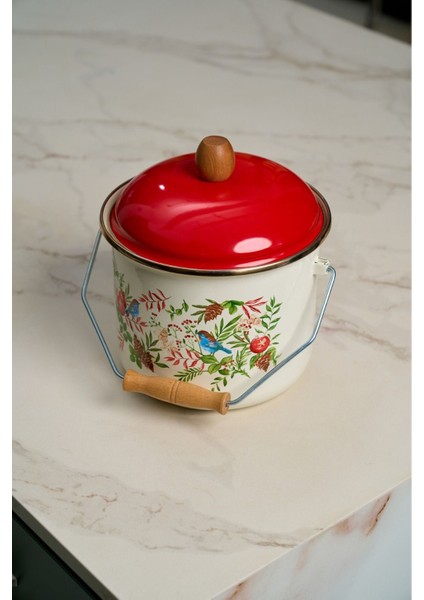 Kırmızı Emaye Bakraç 18 Cm, Şık ve Dayanıklı Bahçe ve Mutfak Aksesuarı modelleri