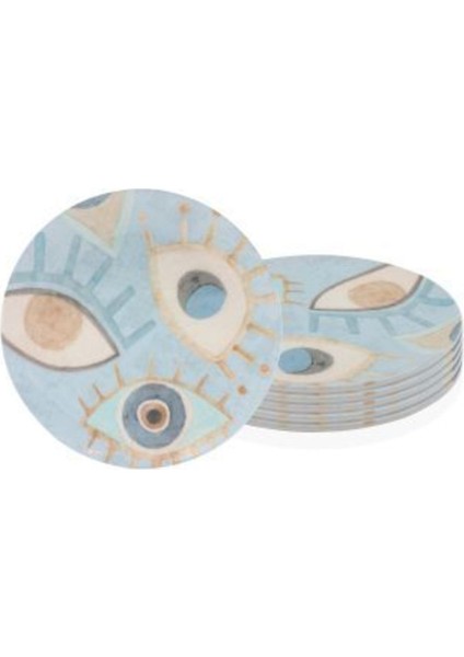 Çok Renkli 6'lı Servis Tabağı Seti 26 Cm, Şık ve Kullanışlı Ikili Paket