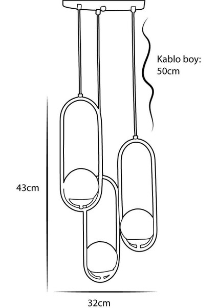 Şık 3’lü Sarı Metal ve Füme Camlı Modern Avize, Zarif Tasarım ve Parlaklık Sunar