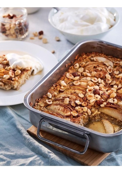 Paslanmaz Çelik Fırın Kabı 26X20 Cm, Çok Amaçlı Pişirme ve Servis Için fırsatları