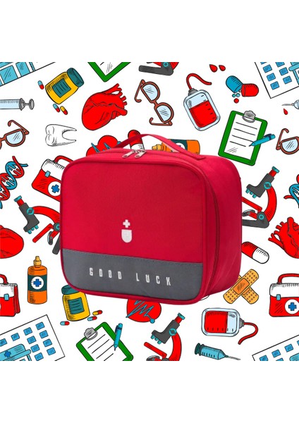 Kırmızı Deprem Ilk Yardım Trafik ve Çantası