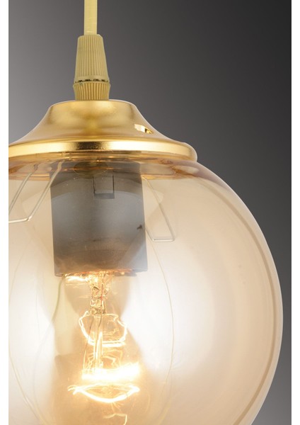 Kahverengi Eskitme Tekli Bal Glop Cam Lüks Avize, Şık ve Zarif Tasarım fırsatları