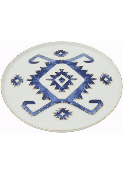 Beyaz Arabesque Desen 5 Düz Tabak 27CM, Şık ve Zarif Mutfak Aksesuarı fiyatları