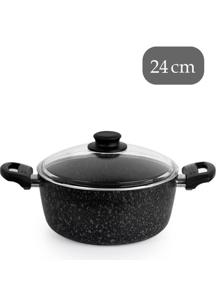 24 cm Siyah Yanmaz ve Yapışmaz Derin Kızartma Tenceresi fırsatları