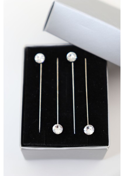 4lü Pırlanta Taşlı Beyaz Eşarp Iğnesi. Eşarp Iğnesi. Şal Iğnesi. Türban Iğnesi. Başörtü Iğnesi modelleri