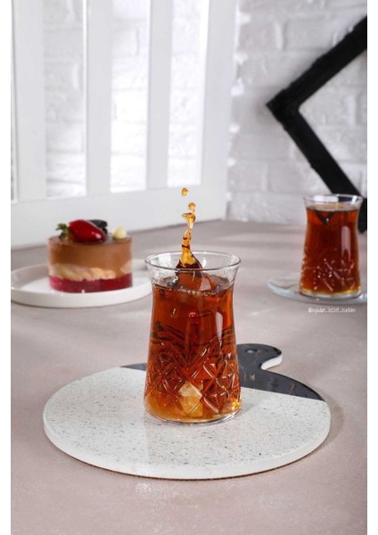 Turuncu Pembe Dükkan Timeless Çay Bardak Seti 12'li, Şık ve Kullanışlı.