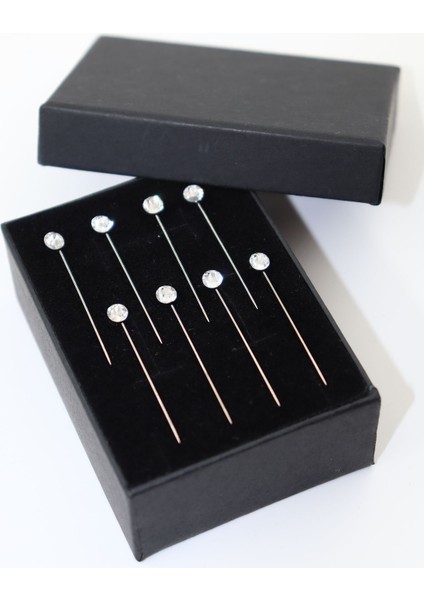 8li Pırlanta Taşlı Beyaz Eşarp Iğnesi. Eşarp Iğnesi. Şal Iğnesi. Türban Iğnesi. Başörtü Iğnesi indirimleri