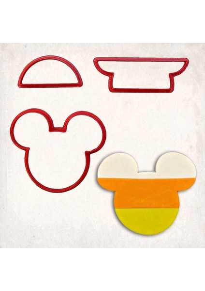 Candy Corn Mickey Mouse Detay Kurabiye Kalıp Seti 3’lü