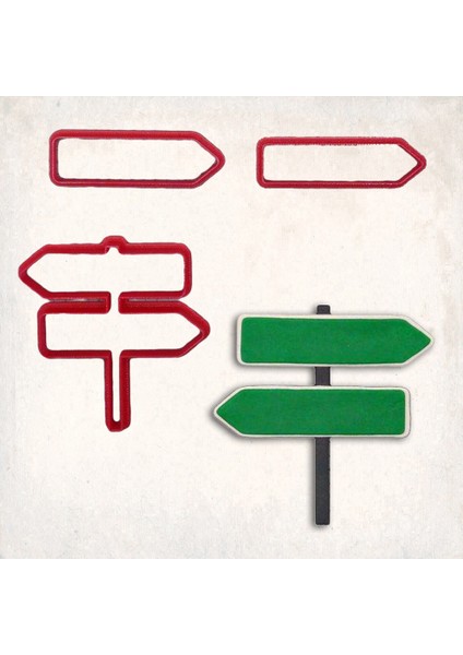 Sokak Tabelası Detay Kurabiye Kalıp Seti 3’lü