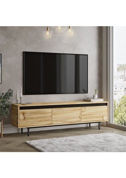 Arya 160CM Tv Ünitesi Tv Sehpası Metal Ayaklı Keçe-Siyah Ary1-Kl fiyatları