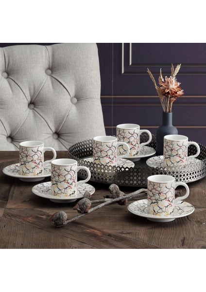 Şık Kahve Fincan Takımı, Zarif Tasarım ve Kaliteli Seramik ile Evinizde Şıklık Sağlar