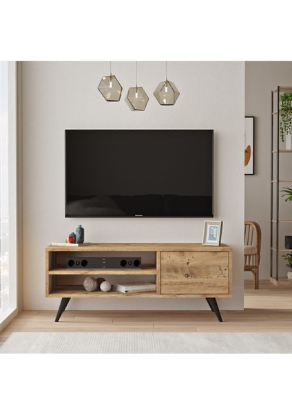 Luton Tv Ünitesi 110CM Tv Sehpası Ahşap Ayaklı Çam Lut1-A fiyatları