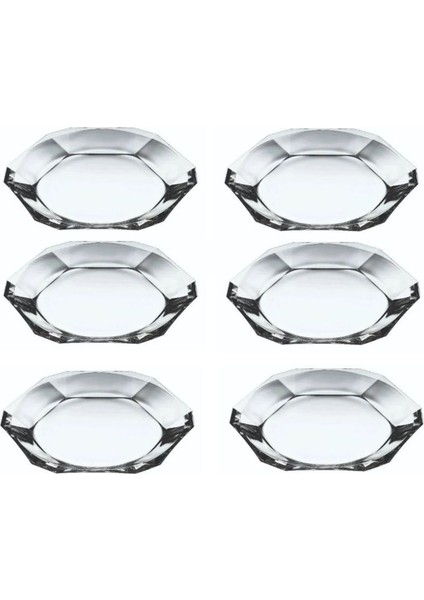 Şeffaf Kristal Pasta Servis Tabağı 18 Cm, 6 Adet, Şık ve Kullanışlı Set fiyatları
