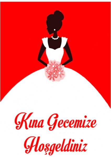 Gelin Kınası Magnet Büyük Boy 6,5x9,5 cm 16 Adet Gelecek