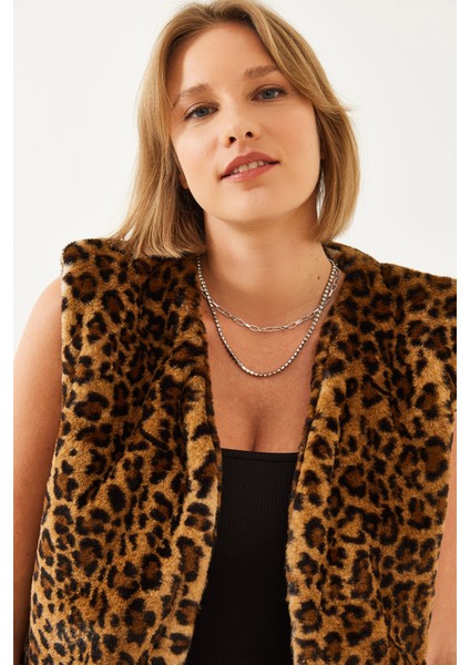 Kadın Leopar Desenli