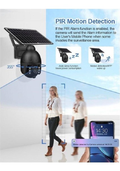 ST-S588M 4g Wifi Solar Güneş Enerji Şarjlı Ptz Ip Güvenlik Kamerası 3mp. 3.6mm/f2.2 1920X1080P indirimleri