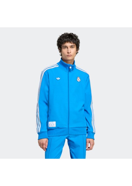 JN3058 Real Icon Tt Erkek Real Madrid Terrace Icons Fermuarlı Üst