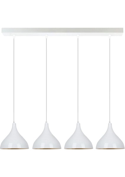 Dörtlü Uzun Beyaz Sarkıt Avize, Şık ve Modern Aydınlatma Parçası indirimleri